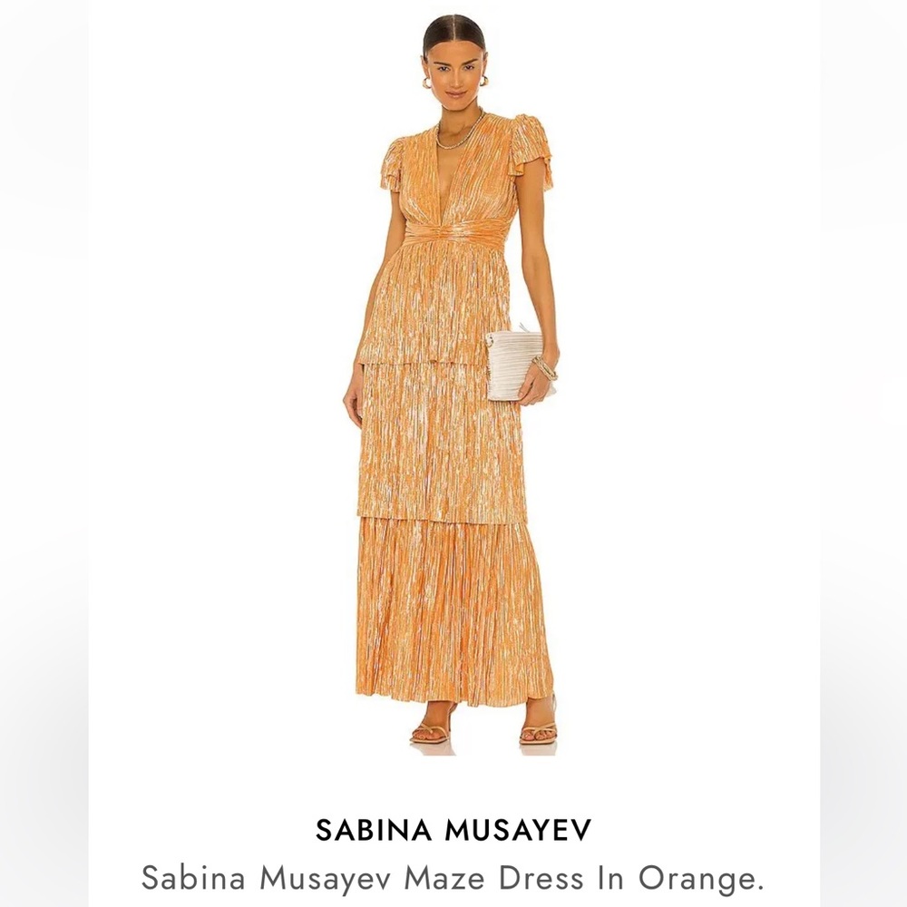 Sabina Musayev Maze Dress in Mandarin